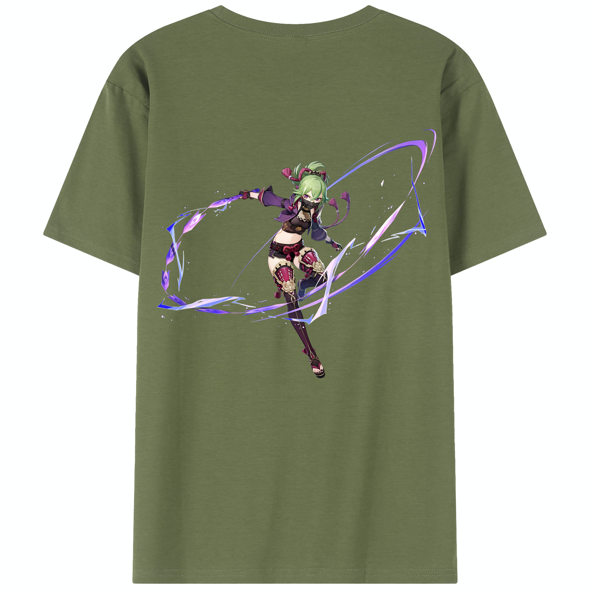 げんし神  久岐忍 くき しのぶ genshin Kuki Shinobu 綿100％半袖Tシャツ（背面プリント）